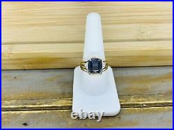 Vintage Men's 10kt Solid Yellow Gold 4.25ct Lab Created Alexandrite Ring Sz 9.25