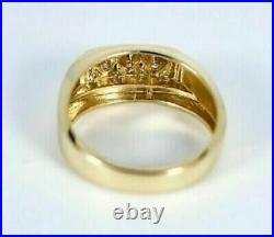 Vintage Men's 14K Yellow Gold Over 1.20 CT Round Cut Diamond Engagement Ring