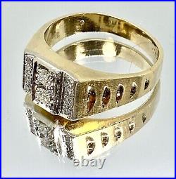 Vintage Men's 14k Approximately. 33 Diamond Ring Size 13