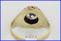 Vintage Men's 14k Yellow Gold 1.7ct Solitaire Diamond Ring withAppraisal-Size 9.25