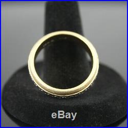 Vintage Men's 14k Yellow and White Gold Wedding Ring Size 11.25 Heavy 9.4 Grams