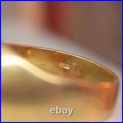 Vintage Men's 18K Yellow Gold 10 Ct Blue Star Sapphire Ring sz 10.25