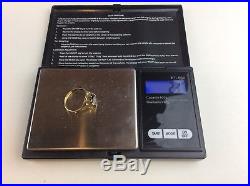 Vintage Men's 9ct Gold Solitaire Signet Garnet Stone Ring Size P Weight 2.3g