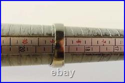 Vintage Men's Diamond 5mm Solitaire Ring 14K White Gold Size 8 3/4