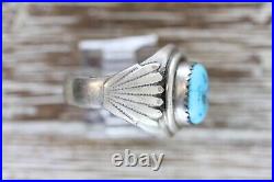 Vintage Men's Indian Native Am Sterling Silver 925 Turquoise Ring Strong 10.75