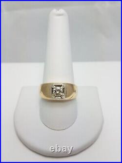 Vintage Men's Natural Diamond 14k Gold Ring (2824)