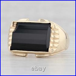 Vintage Men's Onyx Ring 10k Yellow Gold Size 13 As Is