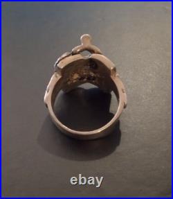 Vintage Men's Sterling Silver Saddle Ring