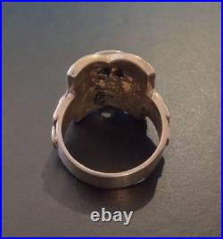 Vintage Men's Sterling Silver Saddle Ring