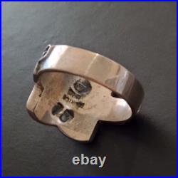 Vintage Men's Sterling Silver Saddle Ring