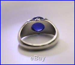 Vintage Men's / Unisex 14K Gold 5Ct Natural Ceylon Star Sapphire Ring $6K Value