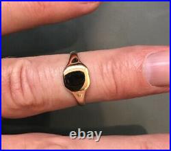Vintage Men's/Women's 9ct Gold Signet Ring Weight 2g Stamped Ring Size P