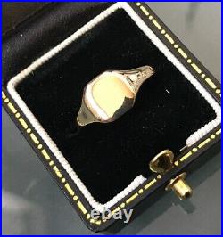 Vintage Men's/Women's 9ct Gold Signet Ring Weight 2g Stamped Ring Size P