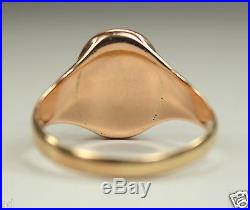 Vintage Mens 10K Rose Gold Ring 8.85 Carats Red Garnet Deco Era c1940s Sz 11.25