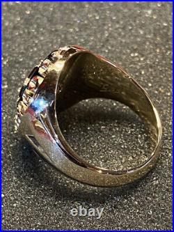 Vintage Mens 10K Solid Gold Onyx Ring, Jostens K of C, 13 Grams Total, Size 9