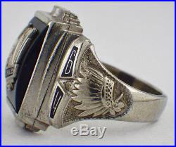 Vintage Mens 10K White Gold 1964 Capitol Hill High School Ring Oklahoma City
