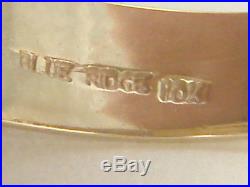 Vintage Mens 10K Yellow Gold 5-Stone Natural Diamond Ring 7.5 gms Size 10.5