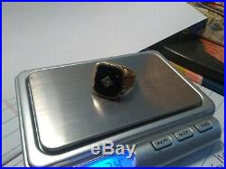Vintage Mens 10K Yellow Gold Black Onyx & Diamond Ring Size 11- 7.4g