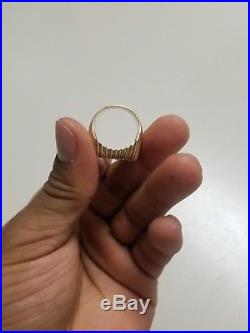 Vintage Mens 14K Gold 1912 Liberty Indian Head $2.5 Gold Coin Ring