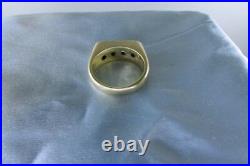 Vintage Mens 14K Yellow Gold Onyx Ring Size 10