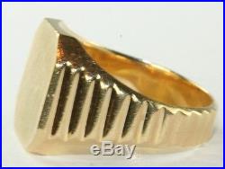 Vintage Mens 14k Gold Signet Ring Size 8 8.6 Grams