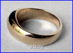 Vintage Mens 1.00 CT Simulated Diamond Solitaire Pinky Ring 14K Yellow Gold Over