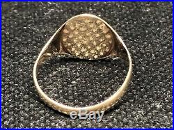 Vintage Mens 375/9ct Gold Signet Ring, Size S. 5, 2.9g