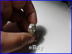 Vintage Mens Ring With Genuine Star Sapphire