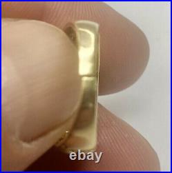 Vintage Mens Style Crest. 25 ct Carat Diamond 14K Yellow Gold Nugget Ring Size 8