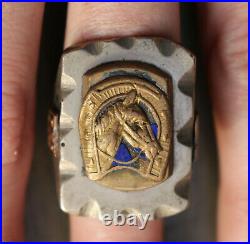 Vintage Mexican Biker Ring Horseshoe Horse Head Size 10 Motorcycle Mexico
