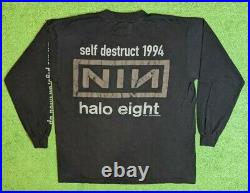 Vintage Nine Inch Nails NIN The Downward Spiral Self Destruct 1994 Halo Eight XL