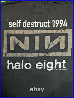 Vintage Nine Inch Nails NIN The Downward Spiral Self Destruct 1994 Halo Eight XL