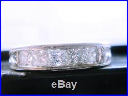 Vintage Platinum 1ct Vs/h Diamond Mens Wedding Band Ring Size 9.75 10.6gr