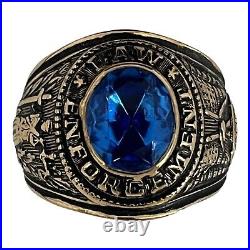 Vintage Ring Law Enforcement Officer's Ring Mid-Century Uncas Ring Sz 14