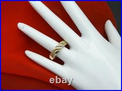 Vintage Ring Zuni Roosvelt & Bernice Diamond Mens Jewelry Solid 10K Gold
