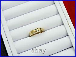 Vintage Ring Zuni Roosvelt & Bernice Diamond Mens Jewelry Solid 10K Gold