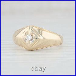 Vintage Round Diamond Solitaire Engagement Wedding Ring 14k Yellow Gold Finish
