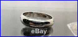 Vintage Simple 14k Heavy White Gold Wedding Band Mens size 11 1/2, 7.8 grams