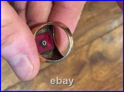 Vintage Solid 10k Yellow Gold Men'S Classic Ring