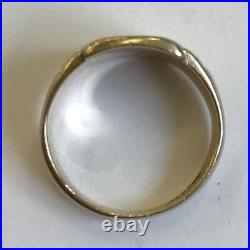 Vintage Solid 9ct Yellow Gold Men's Un-Inscribed Signet Ring Size O