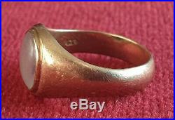 Vintage Solid 9ct gold Opal men's signet ring hallmarked 5.4g Size P