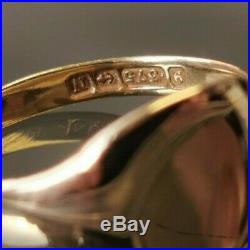Vintage, Solid Gold Pinky Signet Ring, Boys or Mens Jewellery, UK Hallmarked #Mz