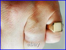 Vintage Solid Gold Signet Pinky Ring, Hallmarked. 375 Chester 1937, Free P&P #mB