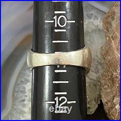 Vintage Sterling Silver & 10K Gold Leaves Fancy Shield Ring Size 11 For Men