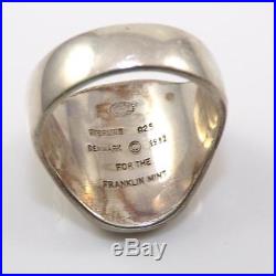 Vintage Sterling Silver Georg Jensen Eagle Mens Franklin Mint Ring Size 9 LDD10
