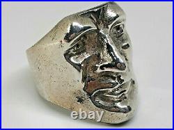 Vintage Sterling Silver Heavy Men Ring