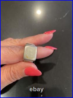 Vintage Sterling silver signet ring owned by Reza Farahan