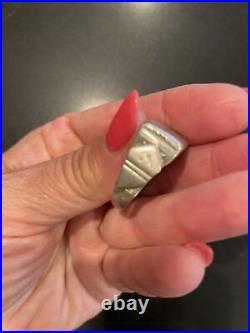 Vintage Sterling silver signet ring owned by Reza Farahan