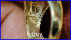 Vintage Stuller 14K Gold 2 Carat CZ Men's Ring (Size 8) (6.3 Grams)