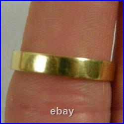 Vintage Tiffany & Co. 18K 750 Yellow Gold Men's Wedding Band Ring 4 mm 5.2 gram